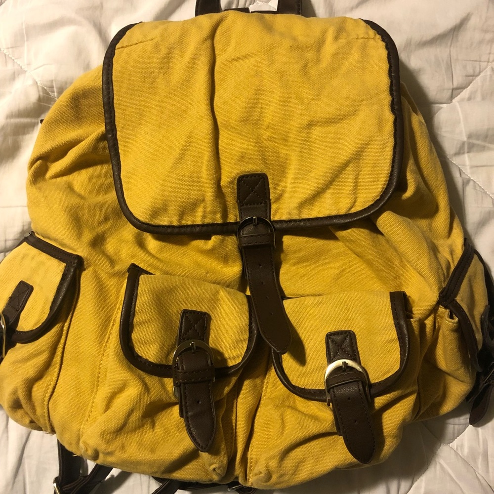 ASOS yellow backpack